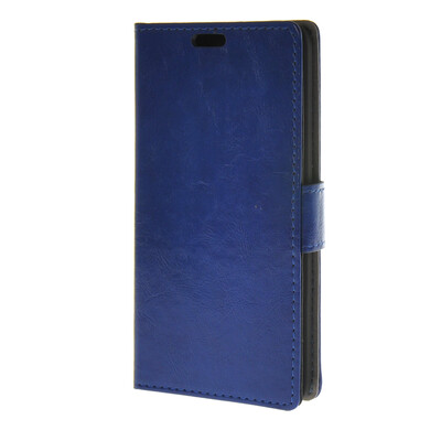 

MOONCASE Smooth PU Leather Flip Wallet Card Slot Bracket Back Case Cover for Huawei Ascend Y635 Blue