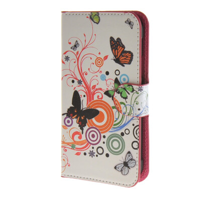 

MOONCASE Butterfly style Leather Wallet Flip Card Slot Stand Pouch чехол для Samsung Galaxy Xcover 3 SM-G388F A02