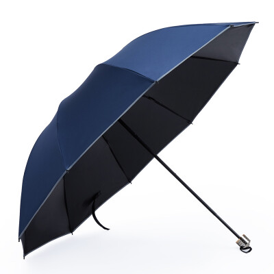 

Red Leaf Umbrella Black Glue Increase Reinforcement Tri-Fold Umbrella Umbrella Strong Water Repellent One Dry Business Umbrella Navy JD9902