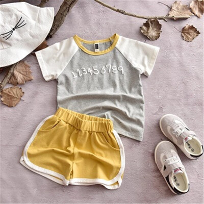 

Boys Summer Sets TopsPants Children Clothing Short Sleeve Tracksuit for Boys Sport Suits Cartoon Costume For Kids Clothes