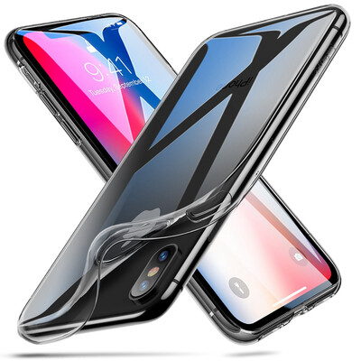 

Fillinlight Transaprent Black Ultra Thin Soft TPU Phone Case for iPhone X Phone Case Cover for iPhone 10