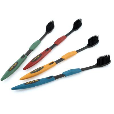 

MyMei 1 set(4pcs) Double Ultra Soft Bamboo Charcoal Nano Toothbrush Dental MOUTHCare