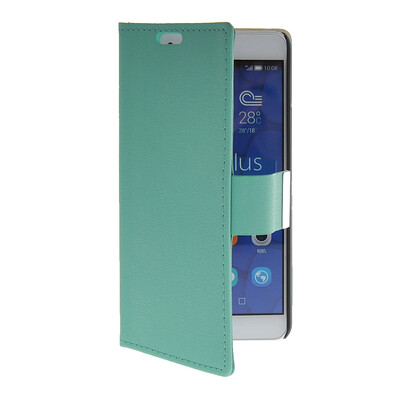 

MOONCASE Slim Leather Side Flip Wallet Card Slot Pouch with Kickstand Shell Back Case Cover for Huawei Honor 6X Mint Green