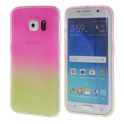 

MOONCASE Galsxy S6 Edge Case Rainbow Flexible Durable Silicone Gel TPU Skin Slim Case Cover for Samsung Galsxy S6 Edge / a01