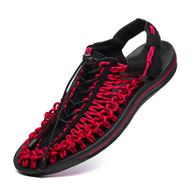 

AiDELi Fashion Hand Knit Shoes Hole Shoes Beach Shoes Mens Sandals casual shoes