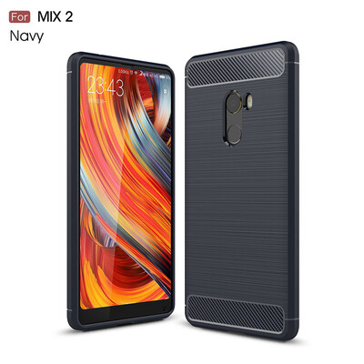 

For Xiaomi MIX2 Carbon Fiber Phone Cases Soft Anti-Knock Cover For Xiaomi MIX2 case