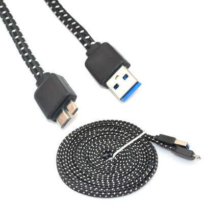 

3M 10FT Flat Noodle Extension Micro USB 30 Extra Long Fabric Knit Charger Cable For Samsung Galaxy Note 3 S5