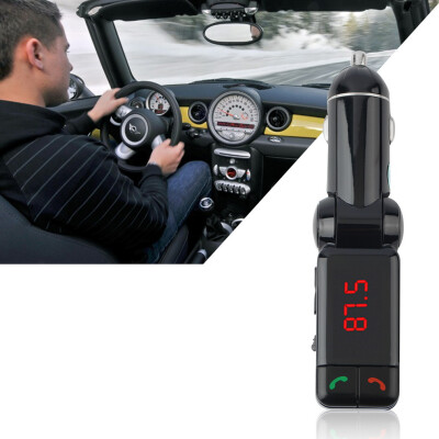 

LCD Bluetooth Car Set FM Transmitter MP3 USB Charger Handsfree For iPhone