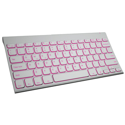 

BOW HB086B Wireless Bluetooth Colorful Backlit Keyboard White