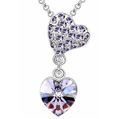 

Heart Pendant Necklace Austrian Crystal from Swa Elements High Quality Chain Necklaces For Women Jewelry Valentines Day Gift 1047