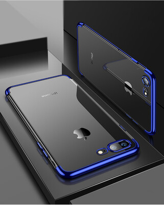 

Luxury Transparent Phone Case For iPhone 7 iphone 6 case Electroplating Soft tpu Silicone Cover For iPhone X 6 6S 7 8 Plus