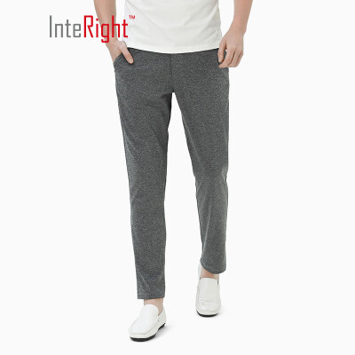 

INTERIGHT casual pants male elastic moisture wicking quick-drying nine points casual pants dark gray 32