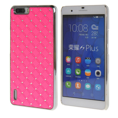 

MOONCASE Hard Luxury Chrome Rhinestone Bling Star Back Case Cover for Huawei Honor 6 Plus Pink