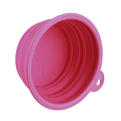 

New Collapsible Dog Cat Pet Silicone Travel Feeding Bowl Water Dish Feeder