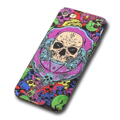 

Protect Case For Iphone 6 6G 7 7G 6PLUS 6S PLUS 7 PLUS Night Luminous Skeleton style Art Painting Slim Cover Thin Hard PC