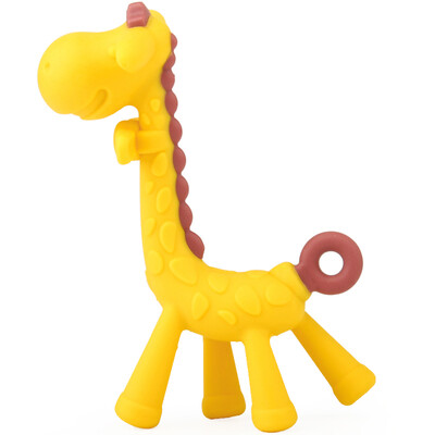 

Jide JDCOCO baby deer teeth gum bite gel silicone molars molar stick giraffe teeth gel yellow
