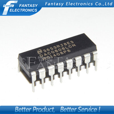 

2PCS DAC0808LCN DIP16 DAC0808 DIP new and original IC free shipping