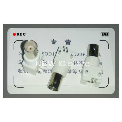 

Free Shipping 10PCSLot Surveillance video BNC socket panel BNC white plastic seat seat Q9-BNC BNC female IC