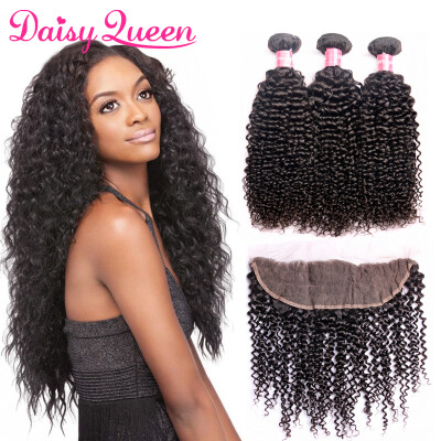 

Malaysian Curly Lace Frontal Closure With Bundles 4pcslot 100 Unprocessed Virgin Human Hair Weave 3 Bundles With Frontal Closure