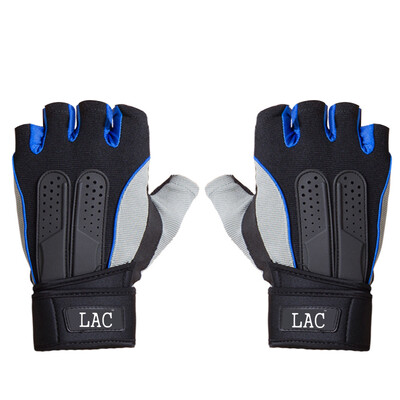 

LAC Fitness Gloves Men&39s Sports Gloves Women&39s Gym Dumbbells Equipment Training Half-finger Bracers Breathable Anti-slip Riding Gloves Blue L Code