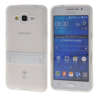 

MOONCASE Желе Цвет силиконовый гель ТПУ Тонкий с подставкой обложка чехол для Samsung Galaxy Grand Prime G5308 Очистить
