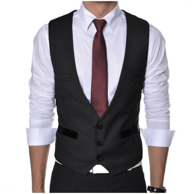 

Zogaa New Men's Vest Slim Pure Color