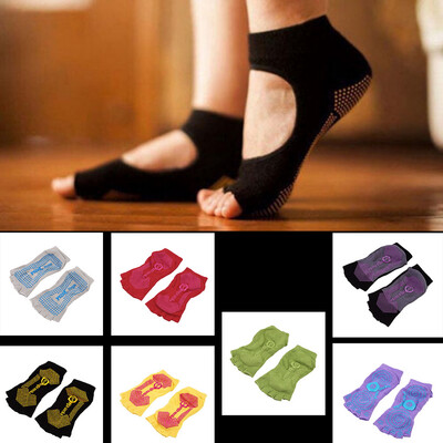 

Comfort Durable Yoga Pilates Socks Half Toe Ankle Grip Five Finger No-Slip 1Pair