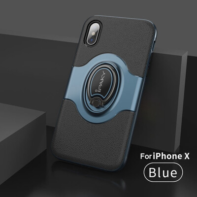 

IPAKY Ring Car Holder Case для iPhone X TPU + PC Прочный доспех для амортизатора автомобиля Магнит для iPhone Apple X Coque