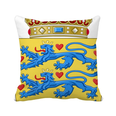 

Denmark National Emblem Country Square Throw Pillow Insert Cushion Cover Home Sofa Decor Gift