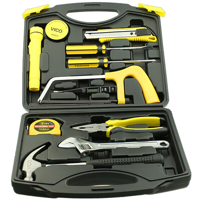 

Wick Wico WK-ZT04 14 piece household tool set multi-function toolbox combination hardware repair electric woodworking tools set