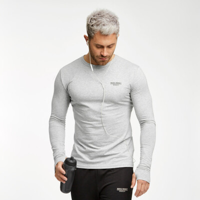 

Muscle Dr brothers autumn&winter mens new fitness sports Slim long-sleeved cotton tide mens T-shirts