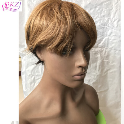 

Short Brazilin Bob Wigs for Black Women Wave 100 Human Hair Lace Front 1brown Wig  Shaped with Natural Hairline for PartyCosp