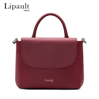 

Lipault cow leather handbags ladies portable mini square bag fashion shoulder Messenger bag P6232028 navy blue