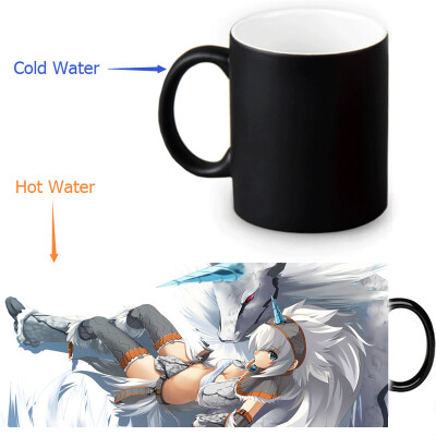 

Monster Hunter Manga 350ml/12oz Heat Reveal Mug Color Change Coffee Cup Sensitive Morphing Mugs Magic Mug Milk Tea Cups