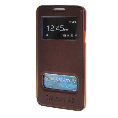 

MOONCASE Samsung Galaxy A3 чехол для View Leather Flip Pouch Bracket Back Cover Red