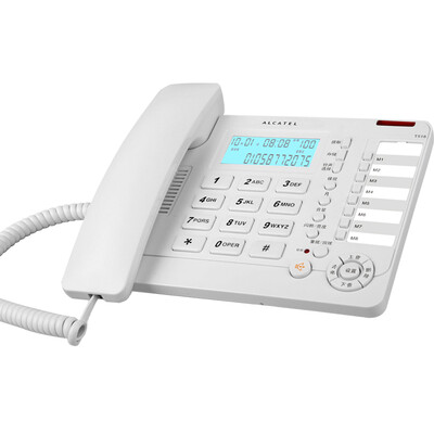 

Alcatel (ALCATEL) T518 кабель фиксированной стационарный телефон громкой связи батареи PTT Free Проводные стационарный домашний офис бизнес-белая доска