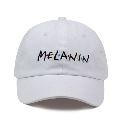 

2018 новое прибытие MELANIN письмо вышивка бейсбольная кепка женщин snapback шляпа регулируемая мужская мода папы шляпы оптом