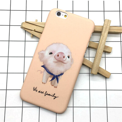 

Мода милый мультфильм свинья кролик Жесткий Матовая Пластик крышка для IPhone 5 5s se ультра тонкий чехол для iphone 6 6s 7 8 плюс