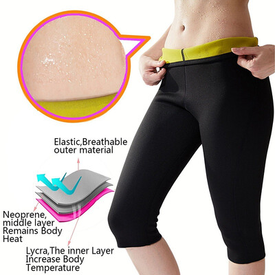 

Womens Slimming Pants Neoprene for Weight Loss Fat Burning Sweat Sauna Capris Leggings Shapewear