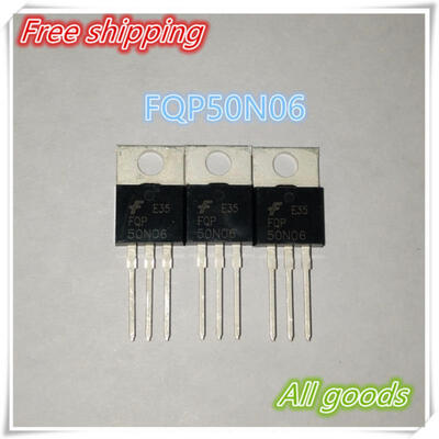 

10pcs free shipping FQP50N06 50N06 MOSFET TO-220 N-CH 60V 50A new original