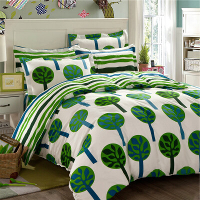 

JIUZHOULU print cotton bed set/bed kit (duvetcover/bed sheet/pillowcase