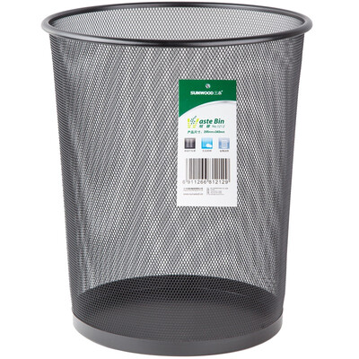 

Miki SUNWOOD 1212 metal mesh series large basket trash - black
