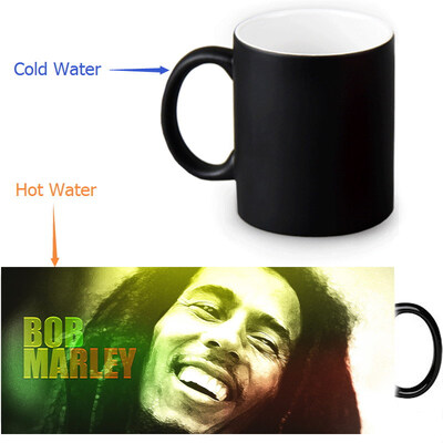 

Bob Marley Reggae Music 350ml12oz Heat Reveal Mug Color Change Coffee Cup Sensitive Morphing Mugs Magic Mug Milk Tea Cups