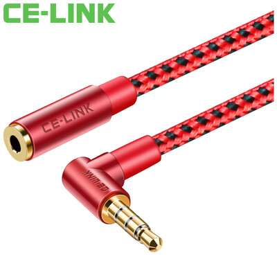 

CE-LINK 35mm Audio Extension Cable Male to Female Headphone Cable Stereo Mobile Computer Car AUX Audio Lengthen Record Curved Line 5 Meter China Red 3938