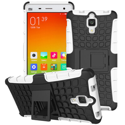 

MOONCASE шин Текстура Hybrid Kickstand PC + TPU Полное Прочный защитный 2 в 1 чехол для Xiaomi 4 M4 MI4