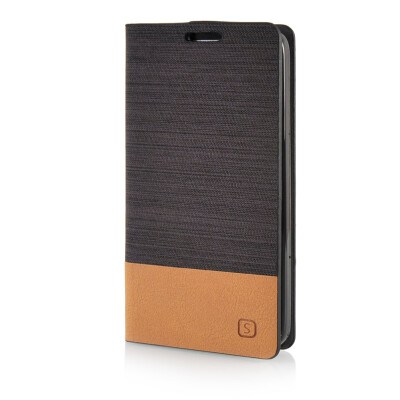 

MOONCASE Canvas Design Leather Side Flip Wallet Pouch Stand Shell Back Case Cover for LG G2 Mini Coffee