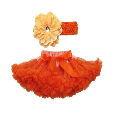 

Buenos Ninos Girl's Tutu Chiffon Petticoat Set with Flower Headband