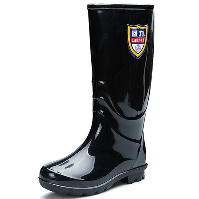 

Warrior rain boots female rain boots water shoes fashion high tube non-slip waterproof rubber shoes overshoes HXL863 black 36 yards