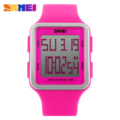 

Women Men Sport Watch Candy Color Silicone Square LCD Digital Sport Watch