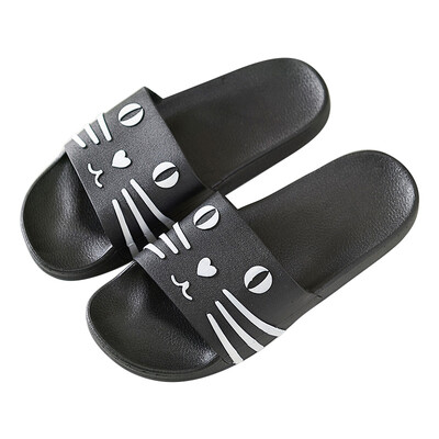 

Youjia bathroom slippers summer men&women couple home cartoon light soft bottom home anti-slip sandals&slippers womens black 40-41 yards suitable for 39-40 feet